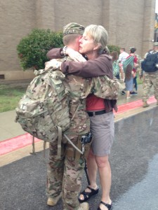 Kathleen M. Rodgers at son's deployment send off