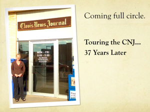 Kathleen Rodgers (formerly Kathy Doran) touring Clovis News Journal