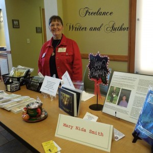 Mary at book signing