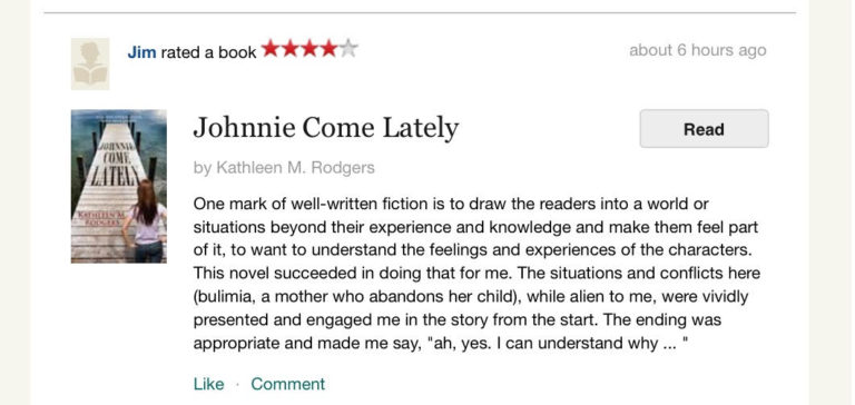 Johnnie Come Lately by Kathleen M. Rodgers Johnnie Come Lately by Kathleen M. Rodgers